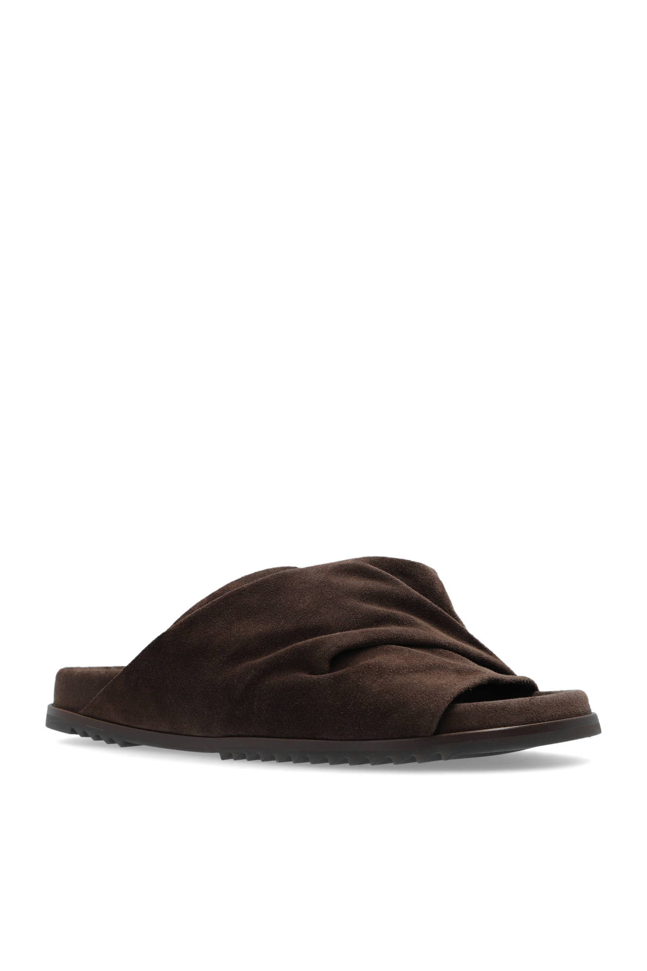 Rick Owens 'Mobius Granola' suede slides